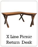 X-Line Picnic Desk with Return