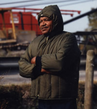 Man wearing a Jacket (Quilted Hip Length)