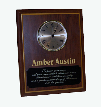 Award Clock Plaque