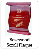 Rosewood Scroll Plaque
