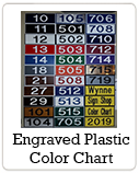 Engraved Plastic Color Chart