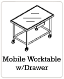 Mobile Worktable w/ Drawer