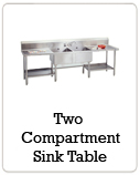 Two Compartment Sink Table