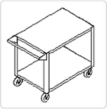 Stainless Steel 2-Tier Push Cart