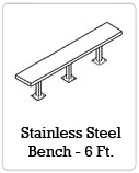 Stainless Steel Bench - 6 Ft.