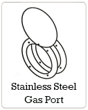 Stainless Steel Gas Port