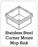 Stainless Steel Corner Mount Mop Sink