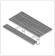 Picnic Table w/ Leg Assembly & Embed - ADA Accessible