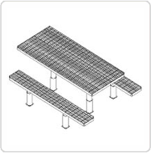 Picnic Table w/ Leg Assembly & Embed 