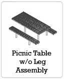Picnic Table w/o Leg Assembly