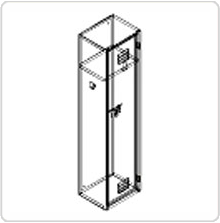 Single Locker w/ Shelf & Louvered Doors