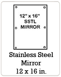 Stainless Steel Mirror - 12 x 16 in.