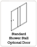 Standard Shower Stall Optional Door