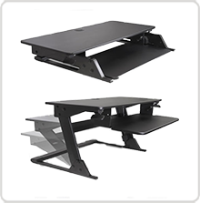 Volante Single or Dual Monitor Sit-Stand Work Station