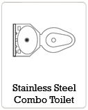 Stainless Steel Combo Toilet